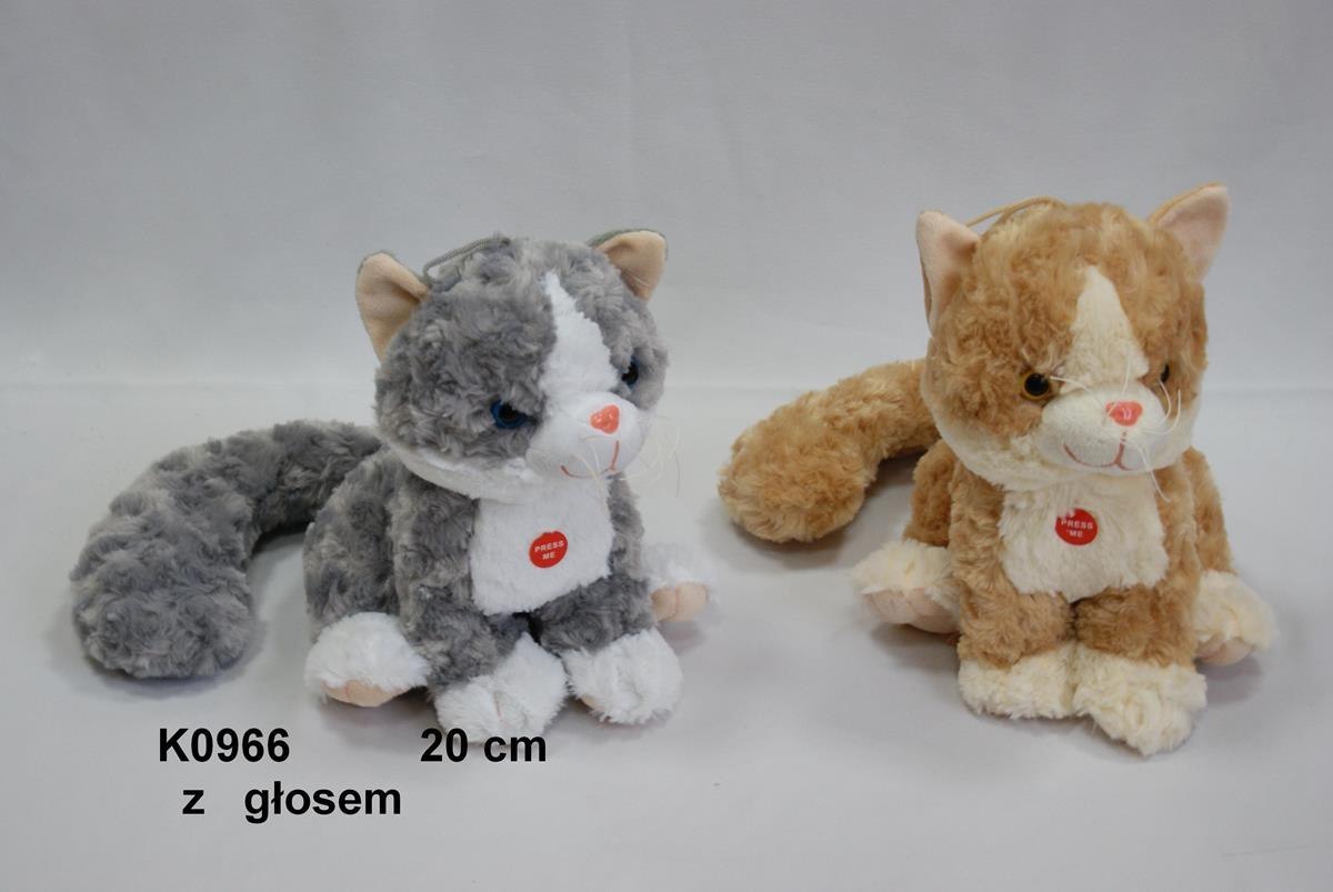 PELUCHE GATTO CON VOCE 20CM SEDUTO SUN-DAY K0966 SUN-DAY